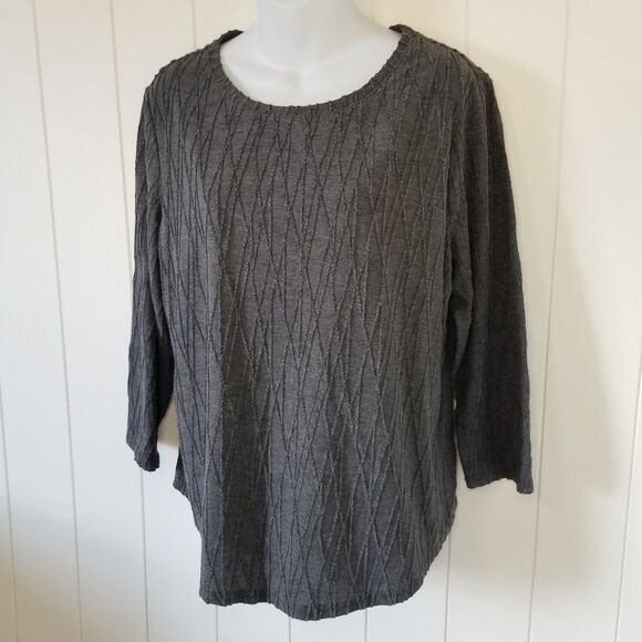 Simply Vera VeraWang Top Blouse Size XXL Gray - Picture 2 of 9